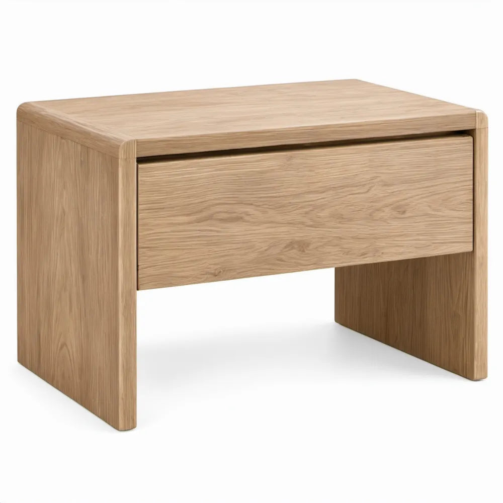 Nachtkastje met 1 lade, 60 x 40 x 45 cm, naturel eiken